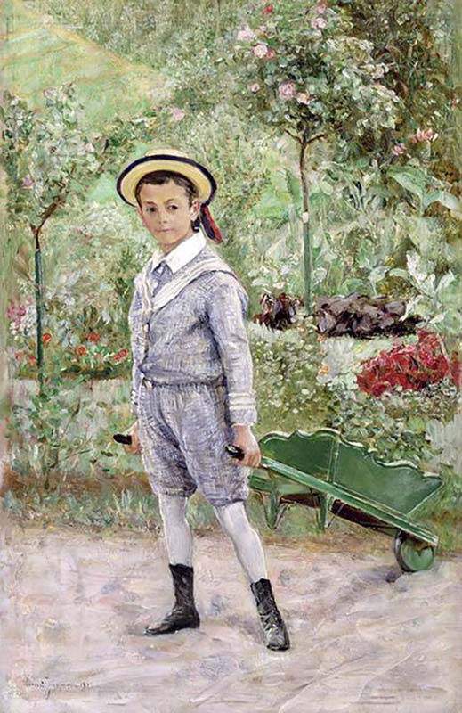 Boy with Wheelbarrow